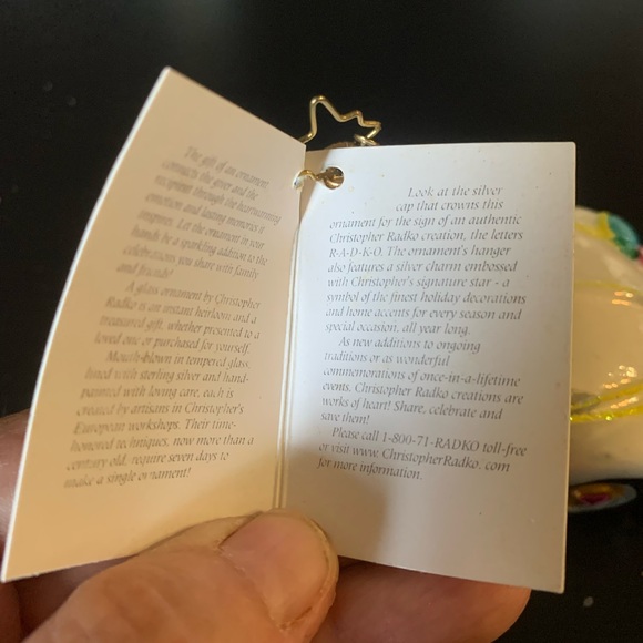 Christopher Radko “Bridal Bug” Just Married VW Beetle Ornament. NWT - Picture 7 of 8